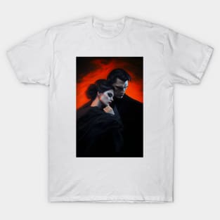 Sir. Dracula Bloody Romance Oil Painting T-Shirt